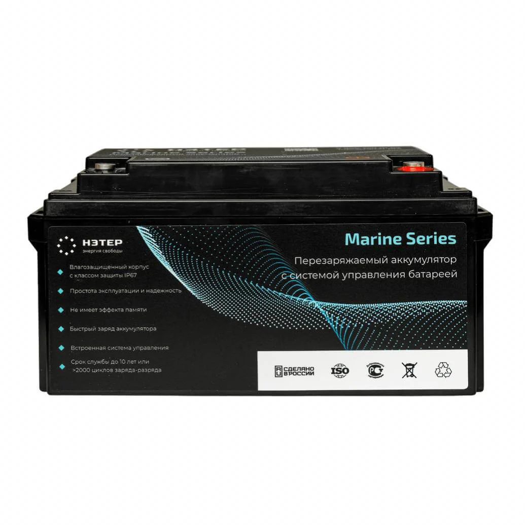 Аккумулятор LiFePO4 12V 80Ah НЭТЕР Marine для лодочных электромоторов (LFP4-12.8_80-40P10a)