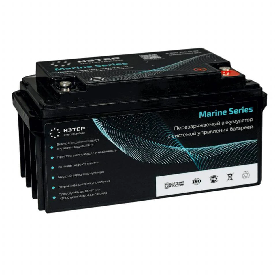 Аккумулятор LiFePO4 12V 84Ah НЭТЕР Marine для лодочных электромоторов (LFP4-12.8_84-60P10a)