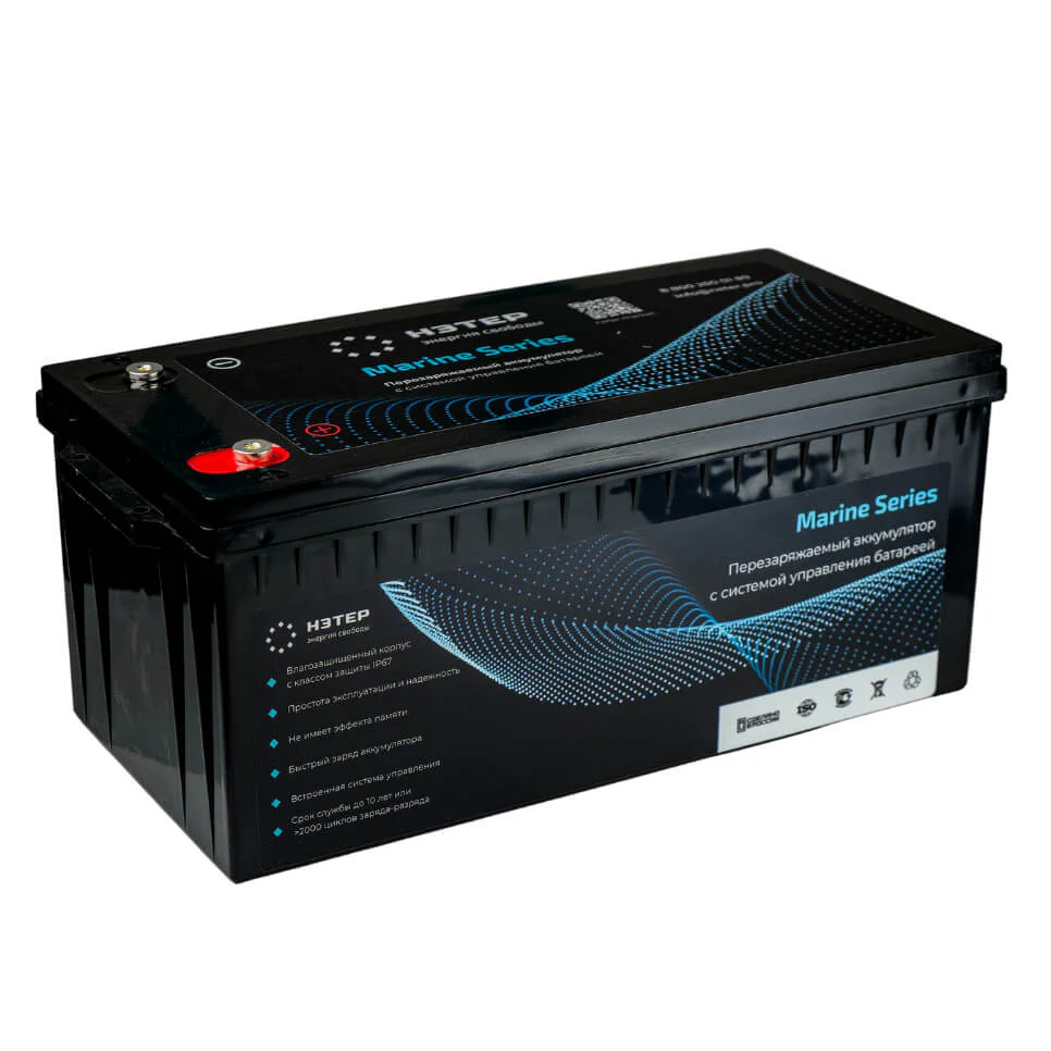 Аккумулятор LiFePO4 36V 100Ah НЭТЕР Marine для лодочных электромоторов (LFP12-38.4_100-100P13)